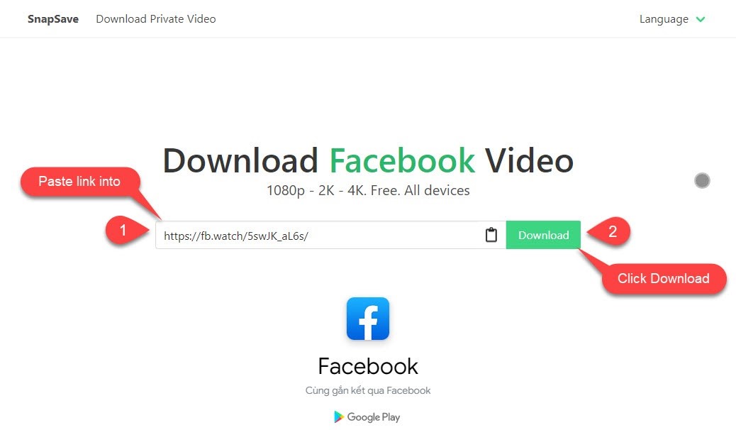 Unduh Video Facebook dalam 10s dengan SnapSave.App